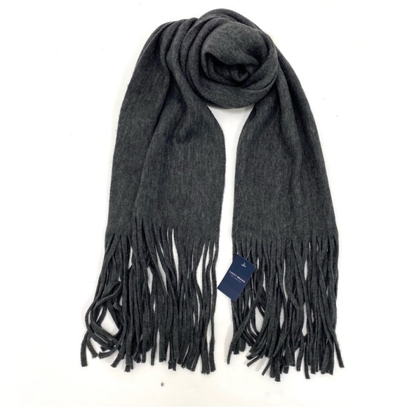 NWT Lucky Brand Solid Brushed Scarf Dark Gray - Picture 2 of 8